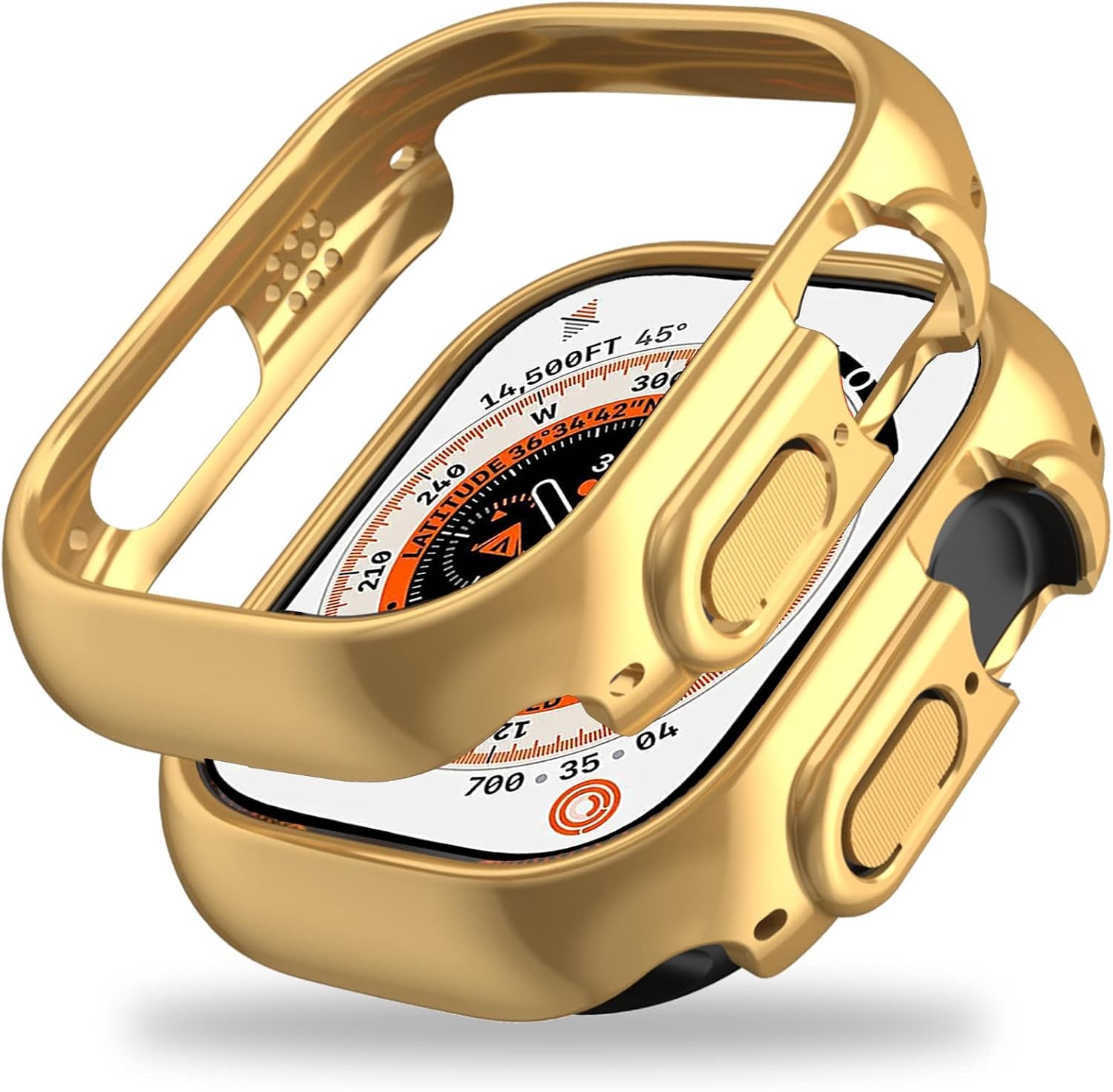 Case For Apple Watch Ultra 49mm Hard Electroplating Bumper Shell (Gold)