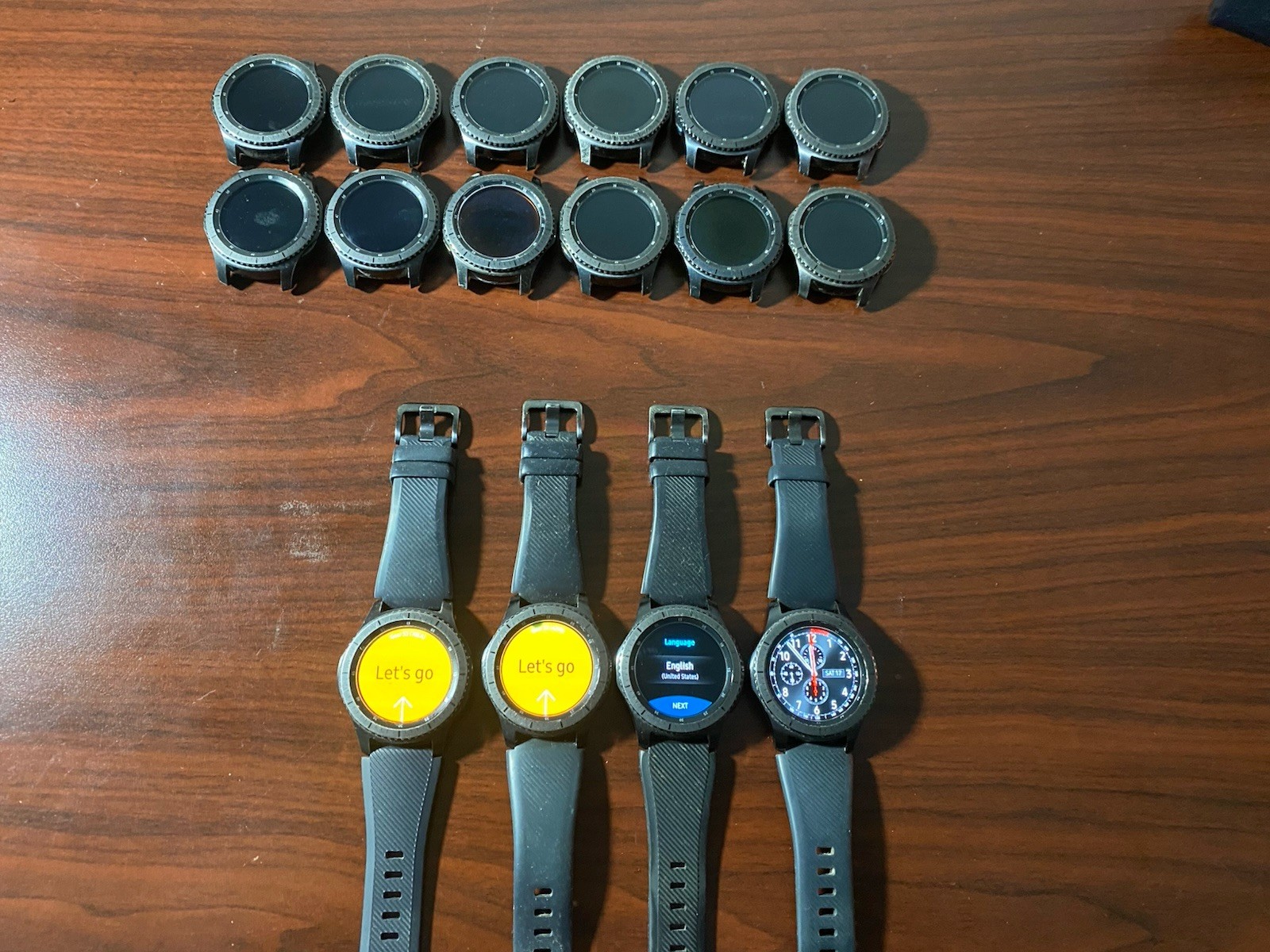 Lot of 16 Samsung Gear S3 Frontier Wearables Smart Watches