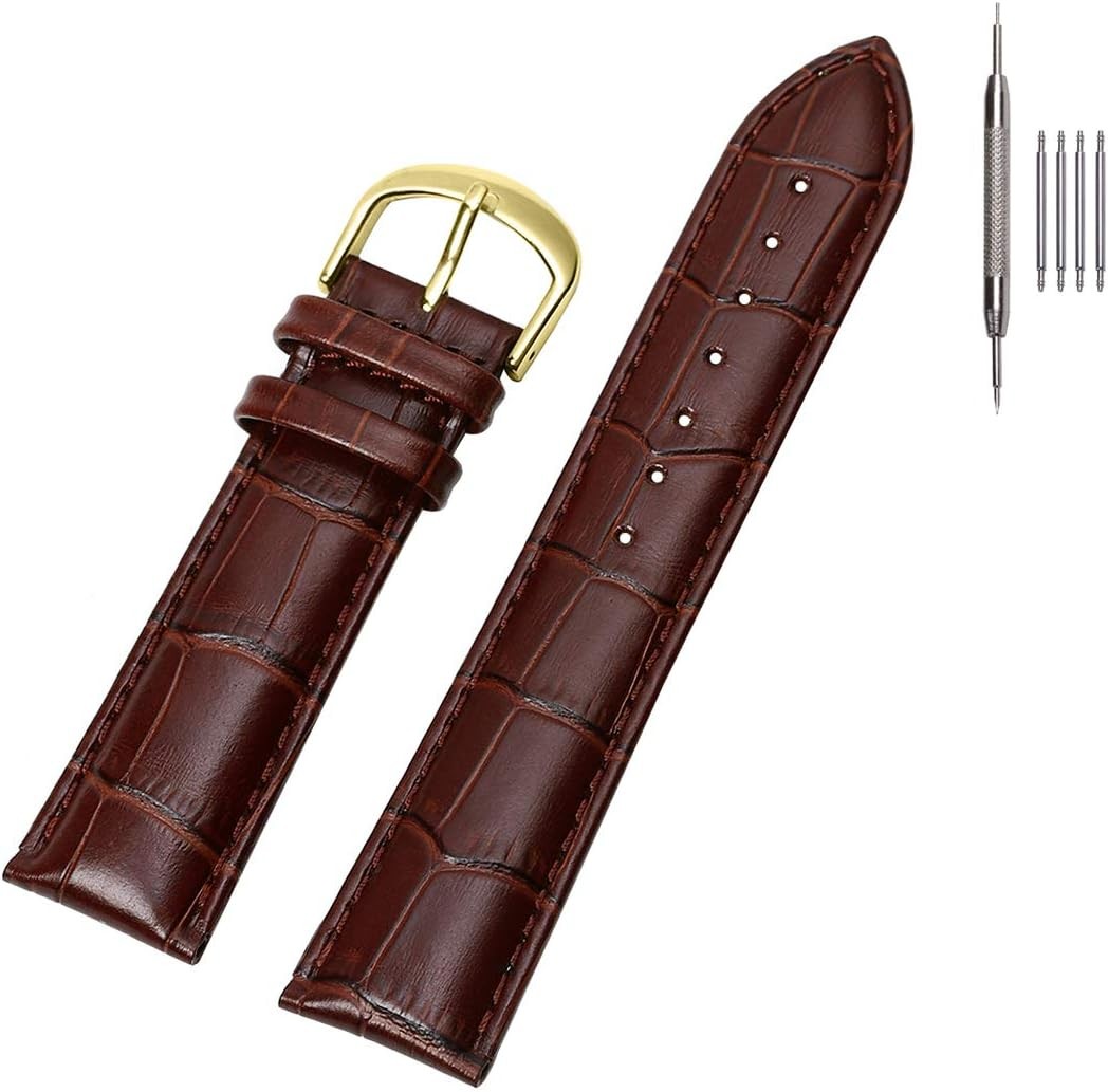 Leather Strap Compatible with 12mm 14mm 16mm 18mm 20mm 22mm Watches