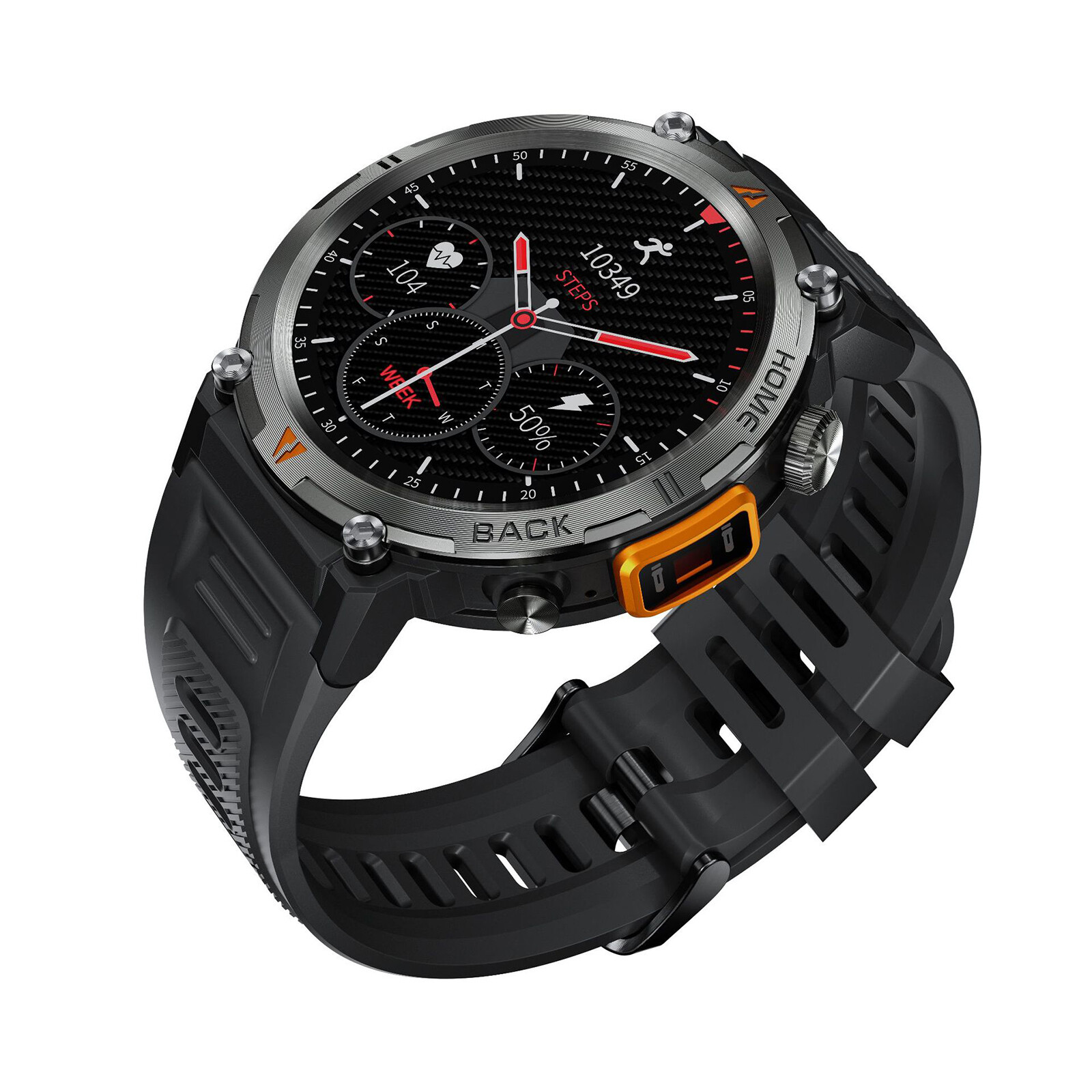 1.45″ Big Screen Smart Watch for Men Tactical Rugged SmartWatch w/LED Flashlight