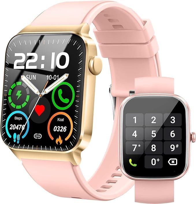 Smart Watch for Men Women(Answer/Make Calls), 1.85″ HD Touch Screen Fitness W…