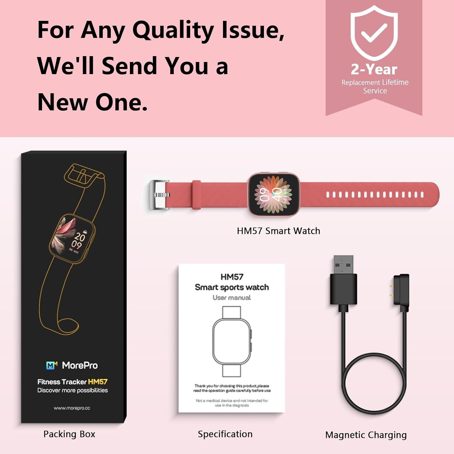 MorePro Smart Watches for Women iPhone Android(Answer/Make Call), 2025 Health