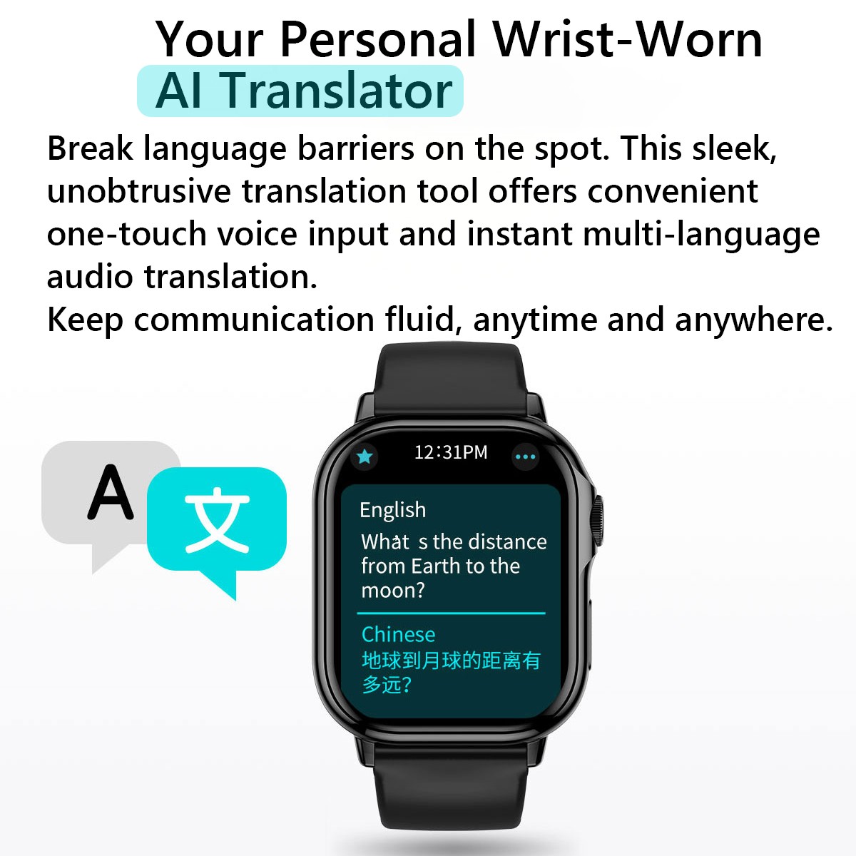 Smart Watch Health Fitness Tracker ChatGPT DeepSeek Bluetooth Call Body Temp NFC