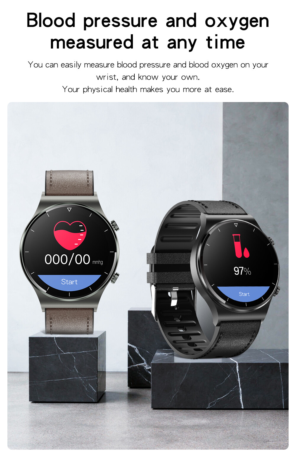 Smart Watch Men Women Sports Fitness Tracker Bluetooth Reminder IP68 Waterproof