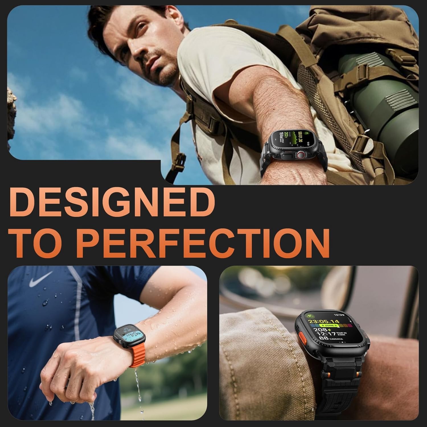 Rugged Metal Bumper Case for Apple Watch Ultra 49mm Stylish Thin Frame