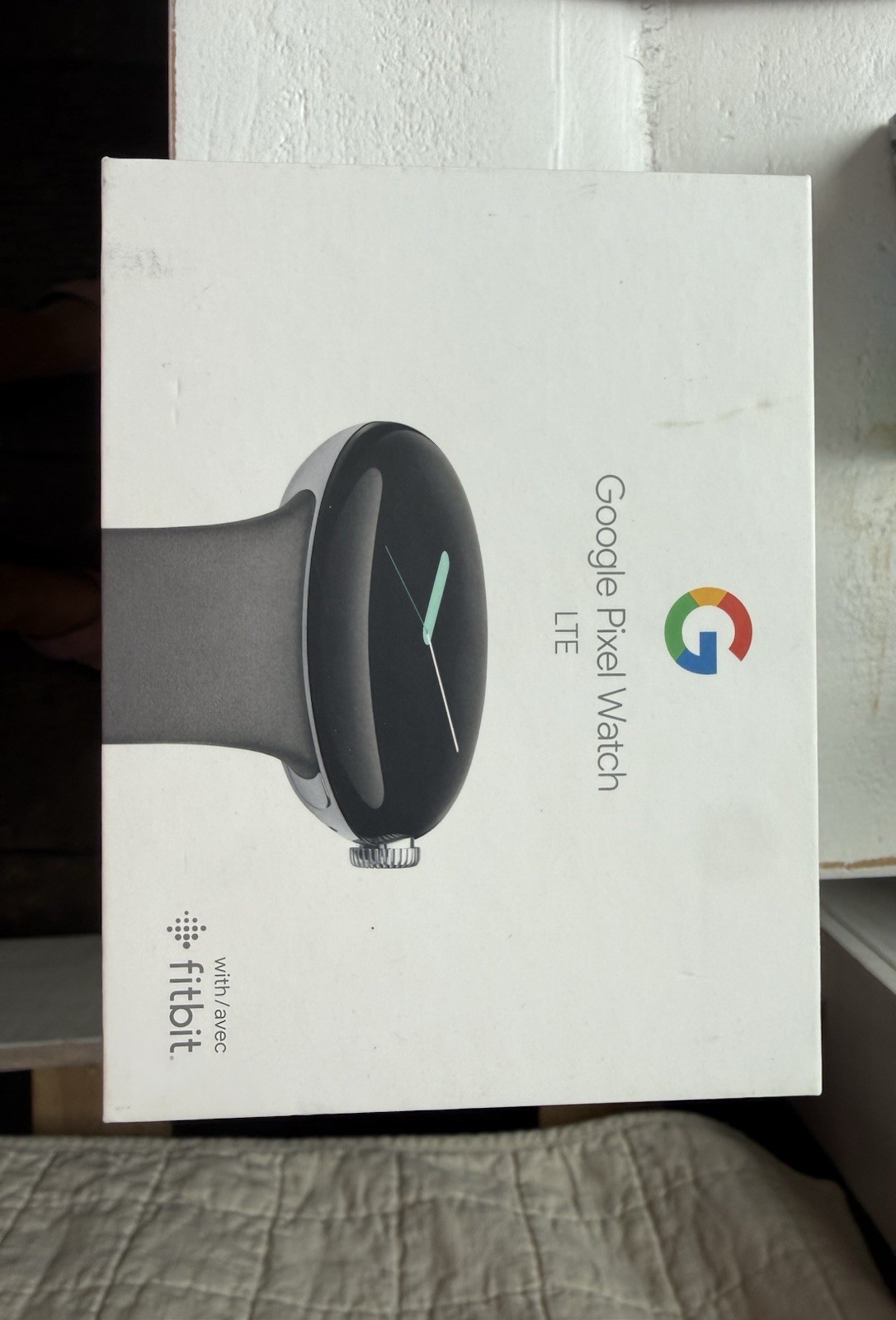 Google Pixel Watch LTE 41mm Silver Stainless Steel Case Gray Silicone Band 32GB