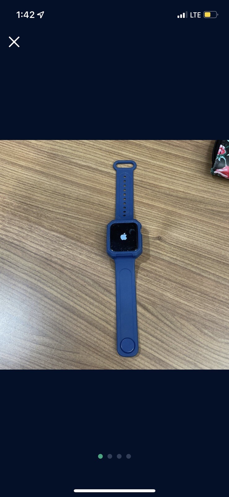 Apple Watch Series 6 44 mm Blue Aluminum Case with Deep Navy Sport Band…