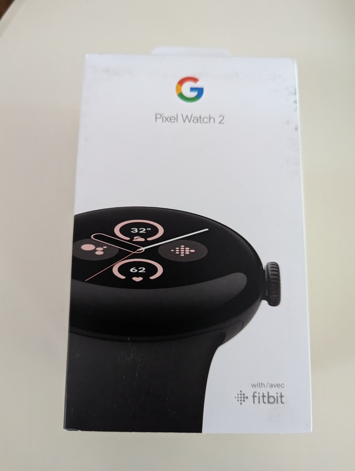Google Pixel Watch 2 41mm Matte Black Aluminum Case with Obsidian Black Silicone