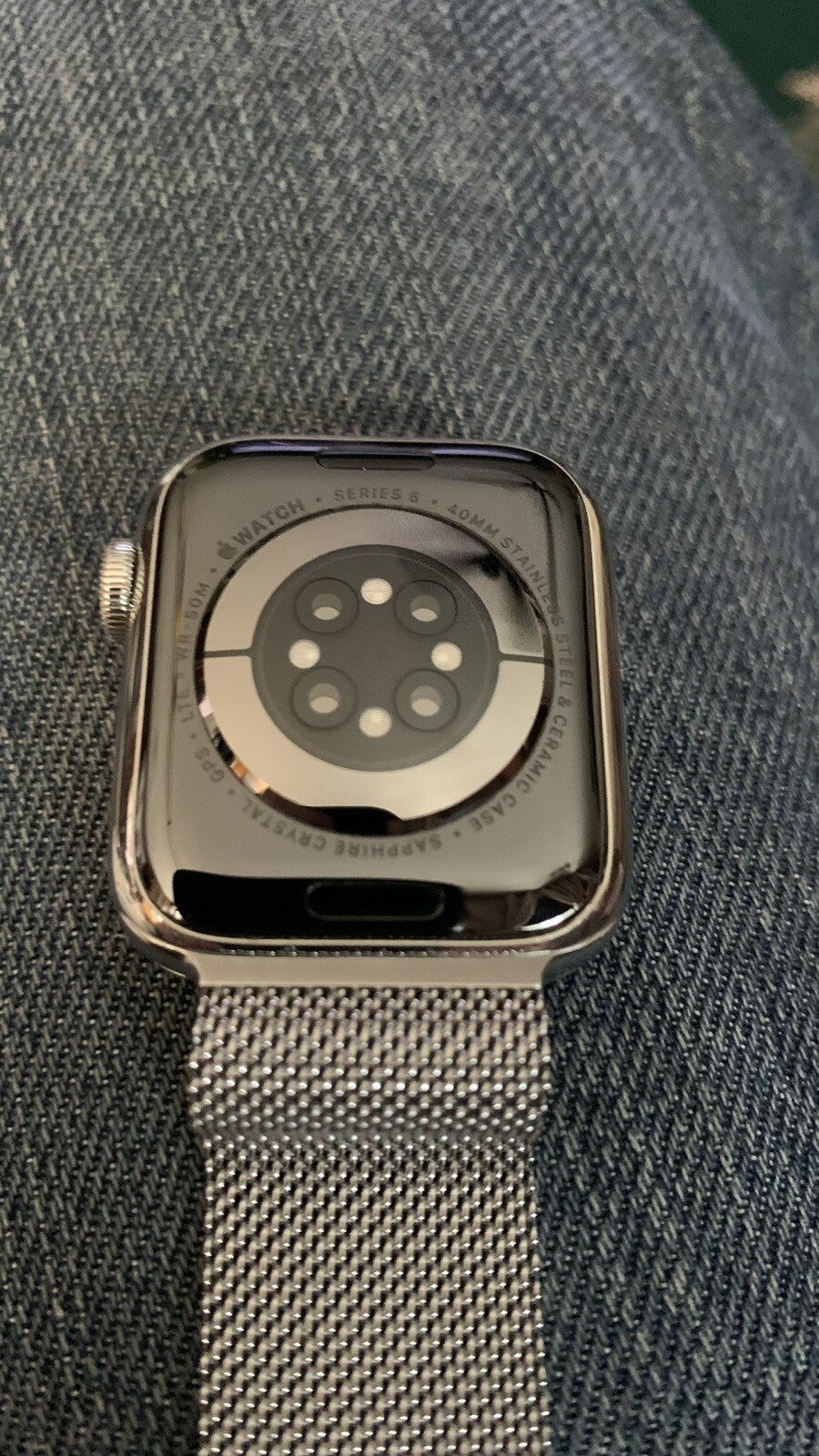 Apple Watch Series 6 40mm Case with Milanese Loop – Stainless Steel, Regular…