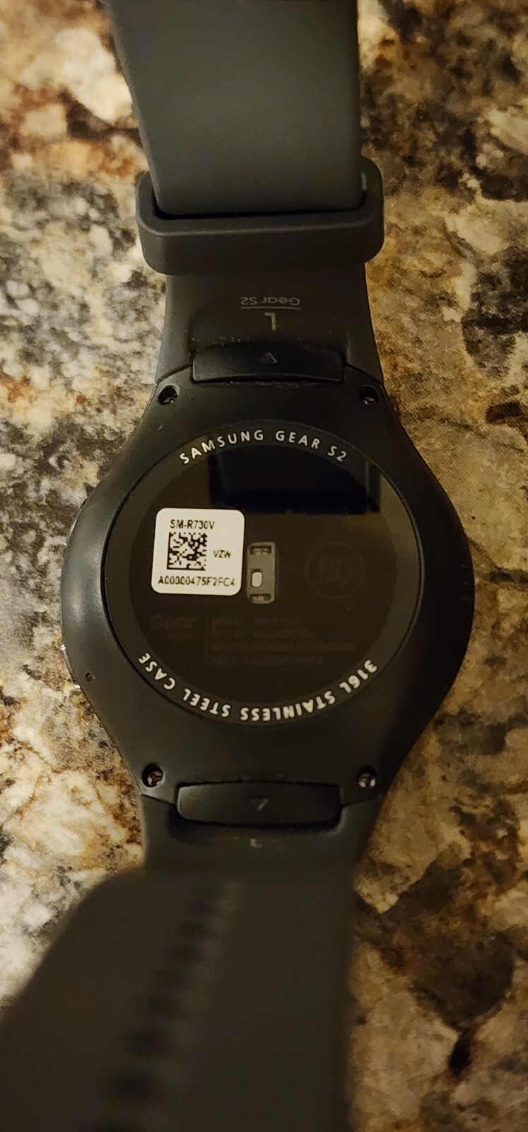 Samsung Gear S2 316L Stainless Steel Case Grey Wristband L Used