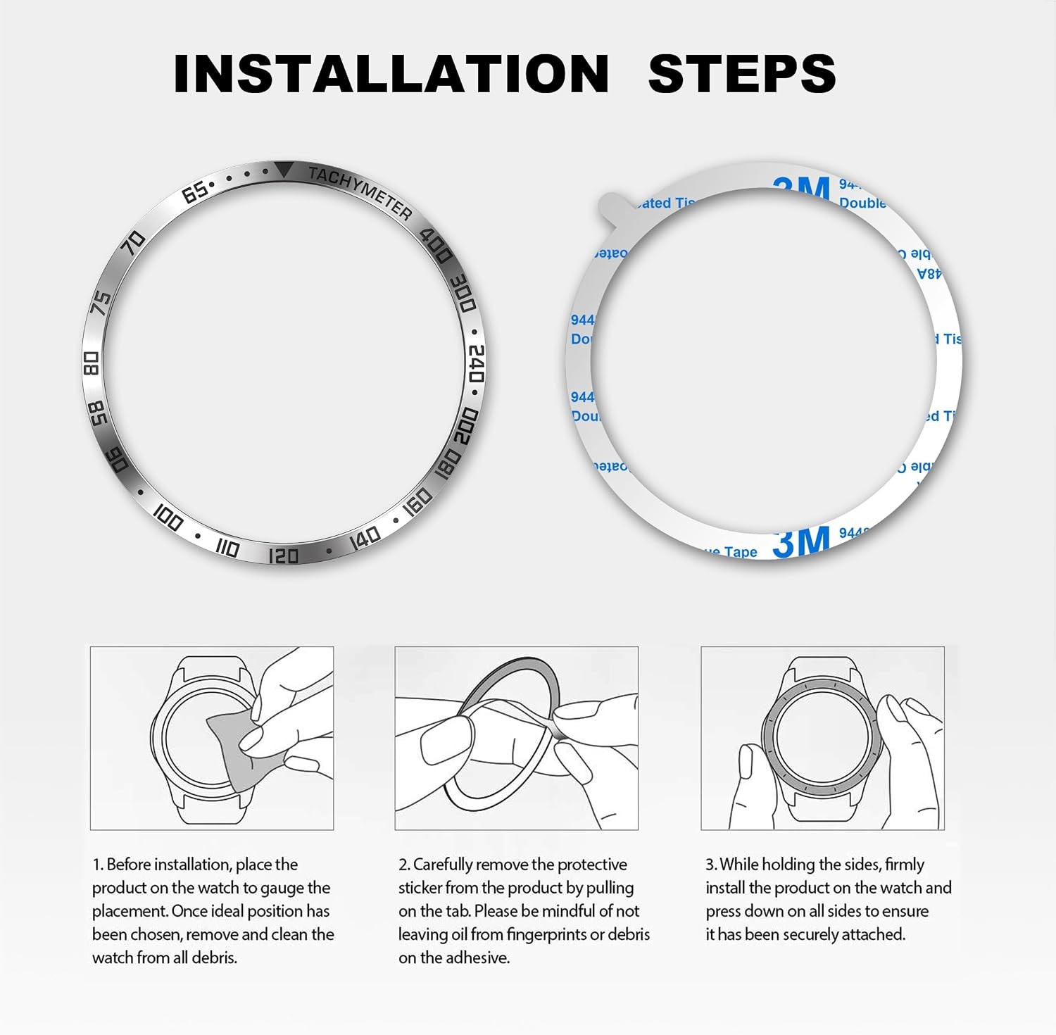 Stainless Metal Bezel Cover for Samsung Galaxy Watch Ultra 47mm with Screen Prot