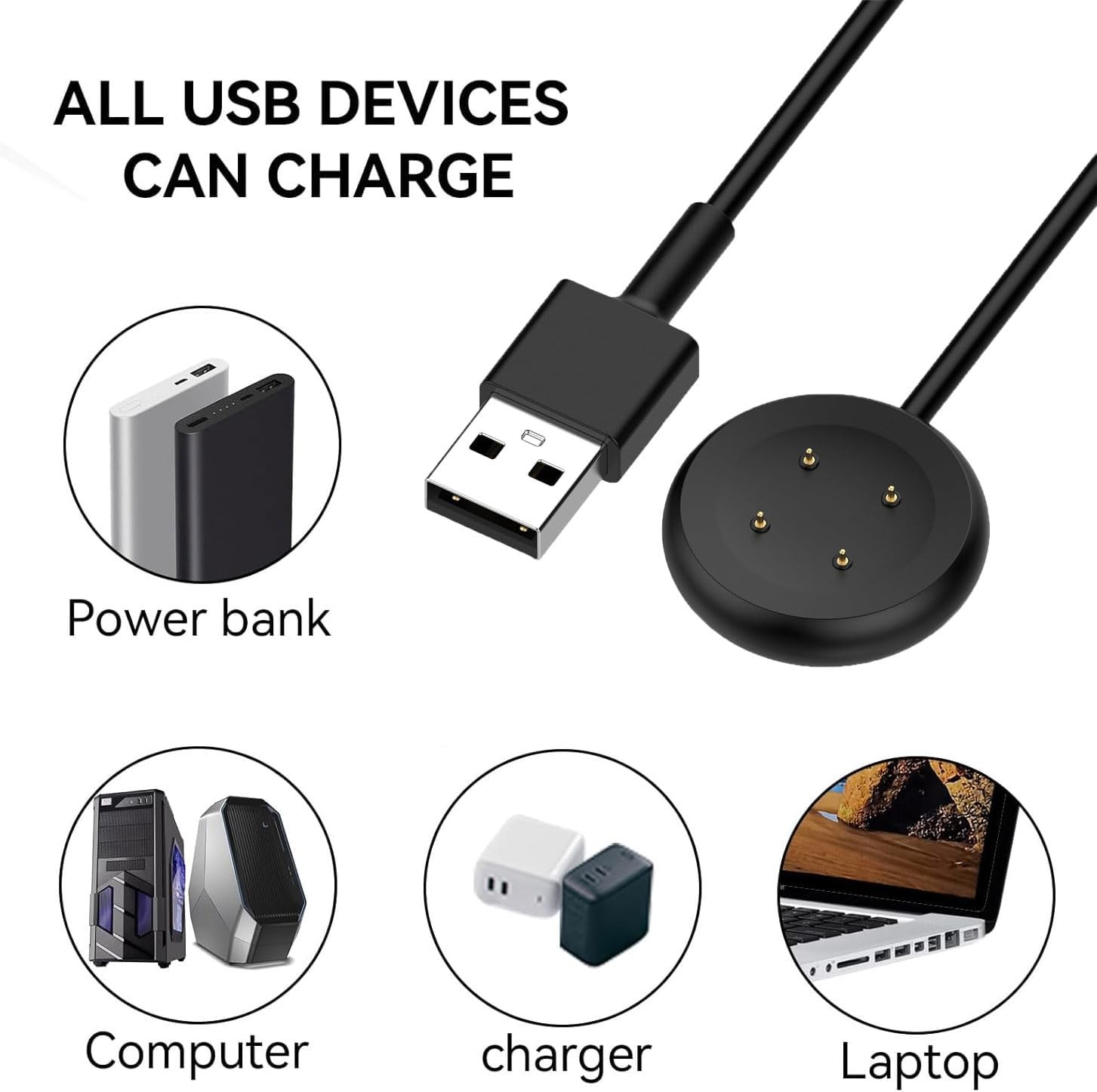 2 Pack USB-A + Type-C Charger Charging Cable Cord Adapter 3.3ft Accessories Fitb