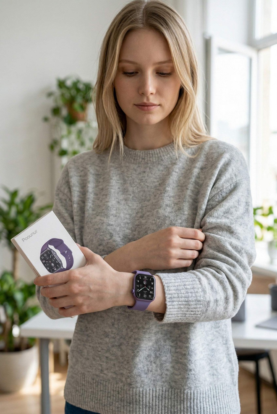 Smartwatch Fitness Tracker Android 5.0 Purple