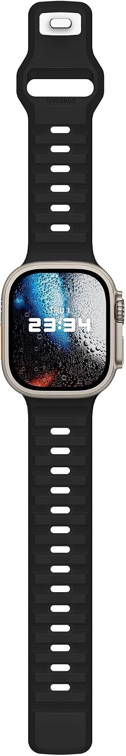 Silicone Strap Compatible with Apple Watch Ultra 2 40mm 44mm Black