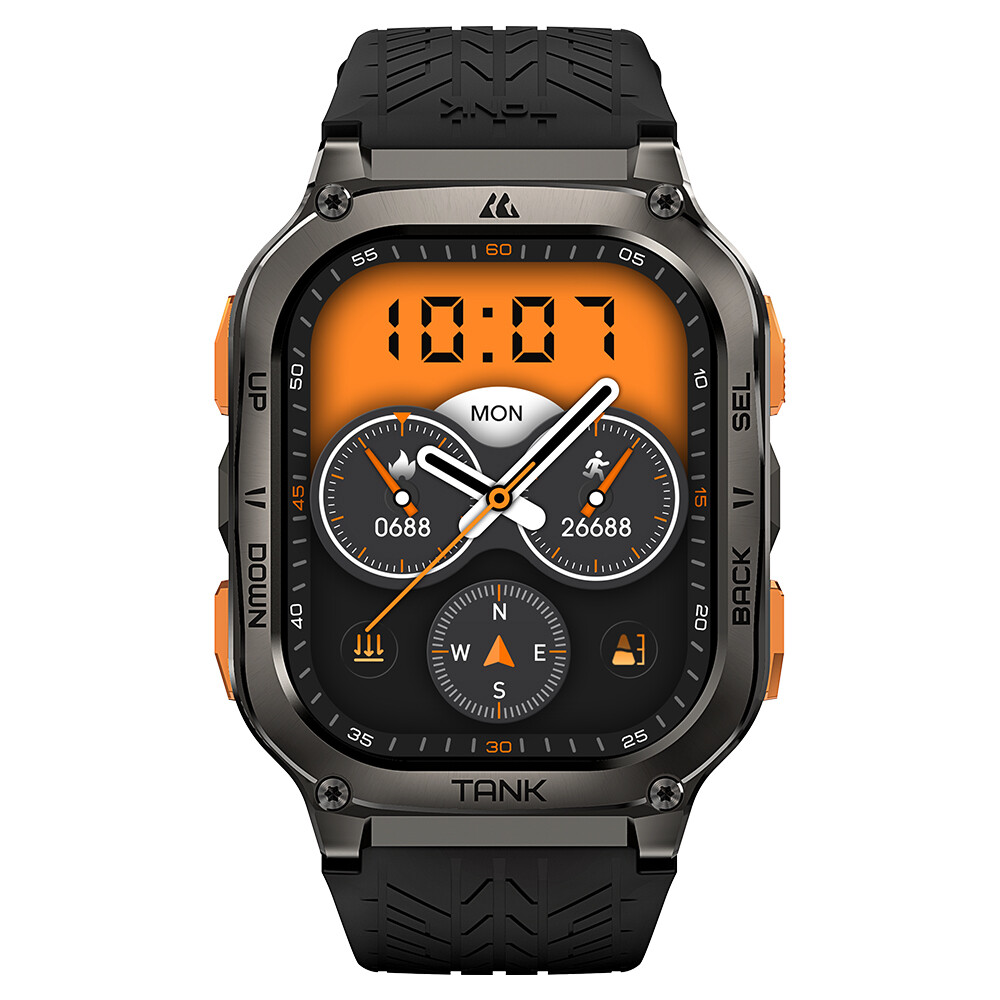 2024 AMAZTIM TANK M3 ULTRA GPS Smart Watch 480mAh Big Battery for IOS Android