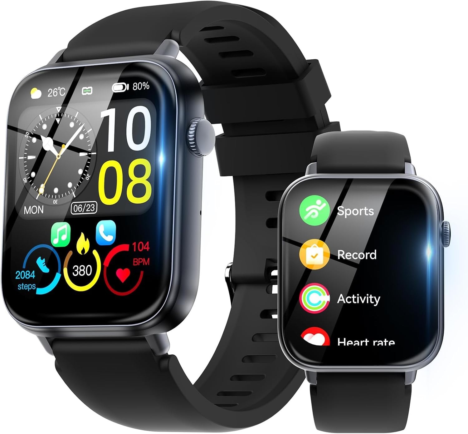 Smart Watch for Men Women Answer/Make Call, 1.85″ HD Fitness Tracker with 24/7 H