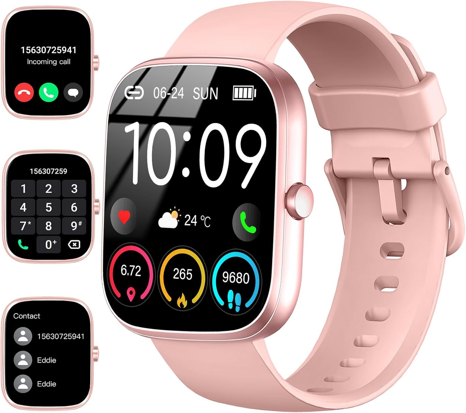 uaue 2024 HD 1.91″ Smartwatch Fitness Activity Tracker, 110+ Sports IP68