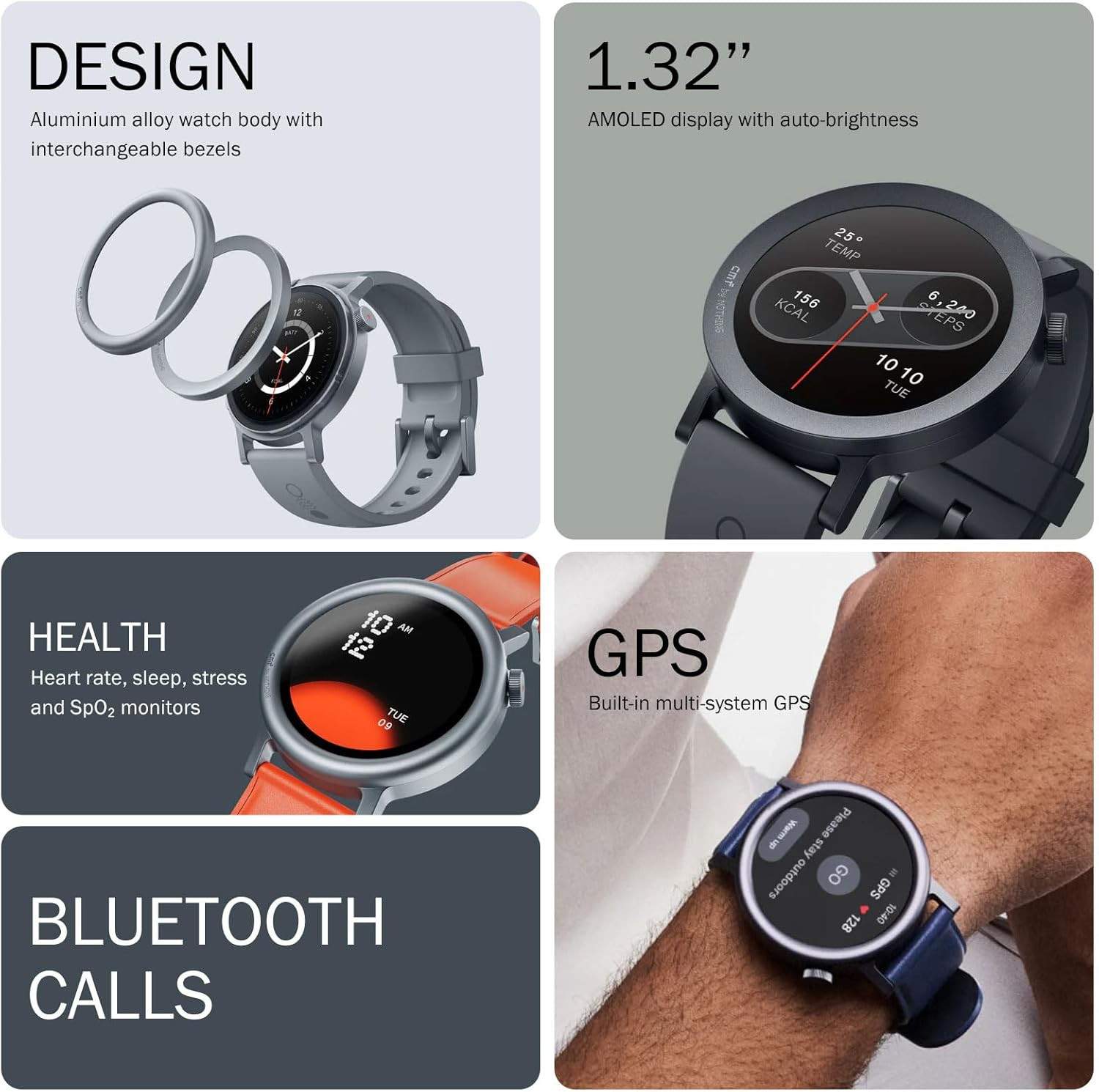CMF Watch Pro 2 Smartwatch for Men Women, Fitness Tracker with Heart Rate, 1.32″