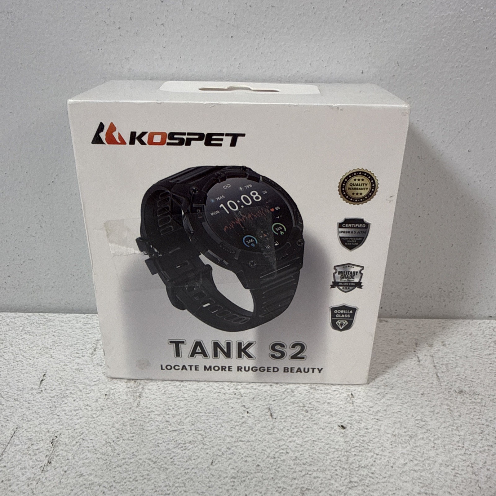 KOSPET Tank S2 Smart Watch for Men Women GPS, 5ATM Waterproof ATS3085L NEW