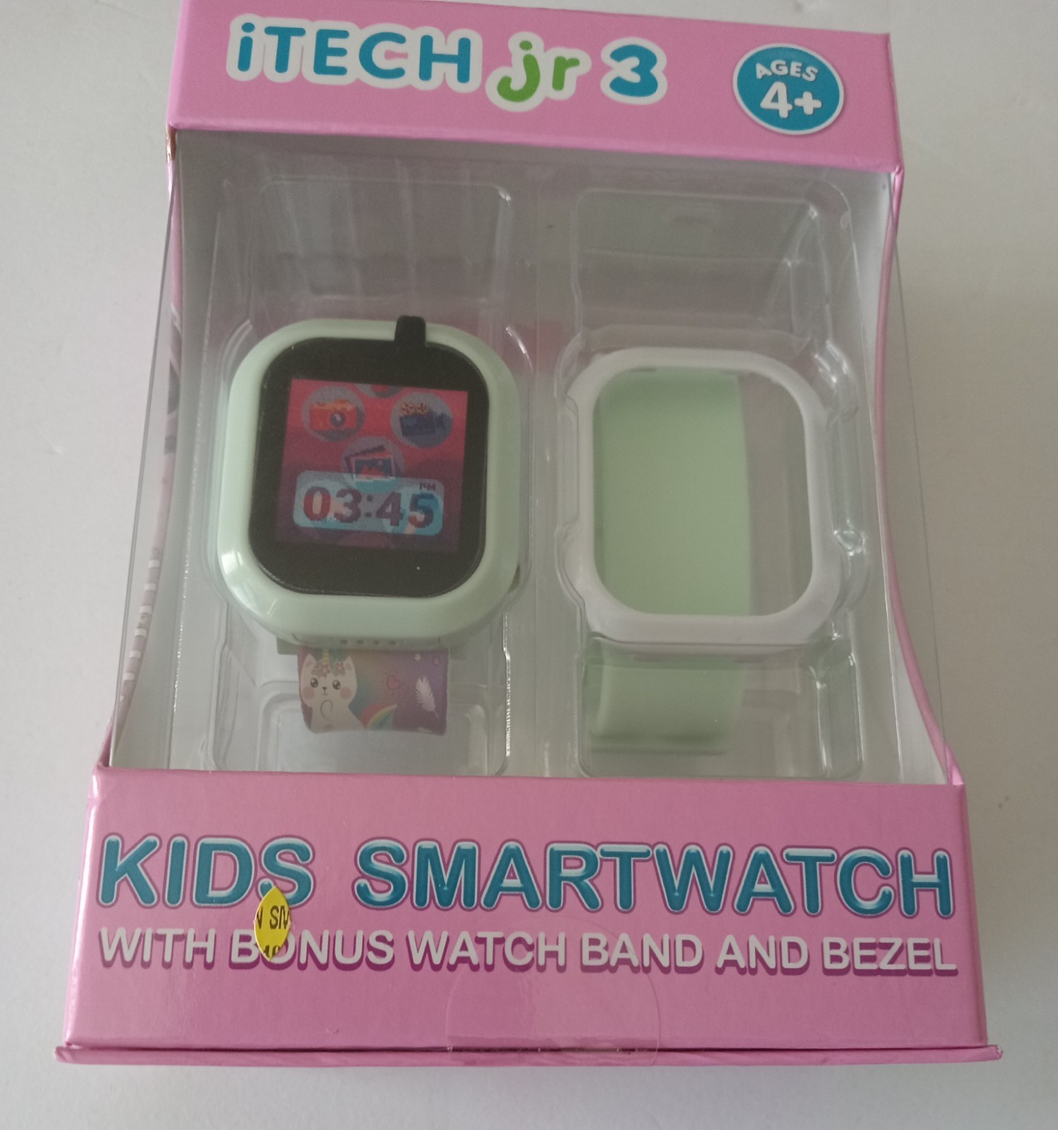 itech jr 3 Kids Smartwatch w bonus Watch Band & Bezel 25+ Games, STEM NEW