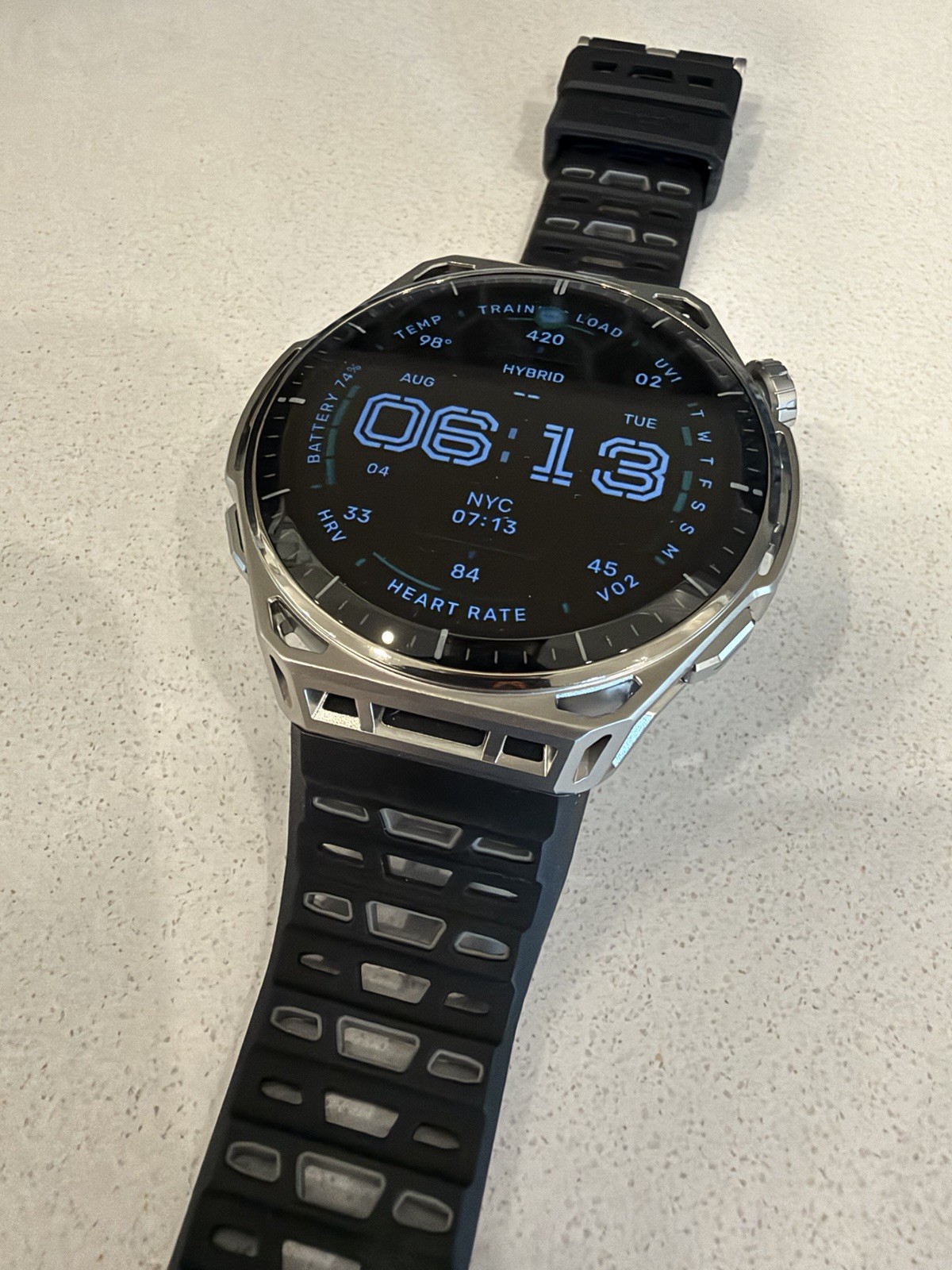 Amazfit Balance 3 51mm Stainless Steel Silver GPS Running Watch Silicone Band