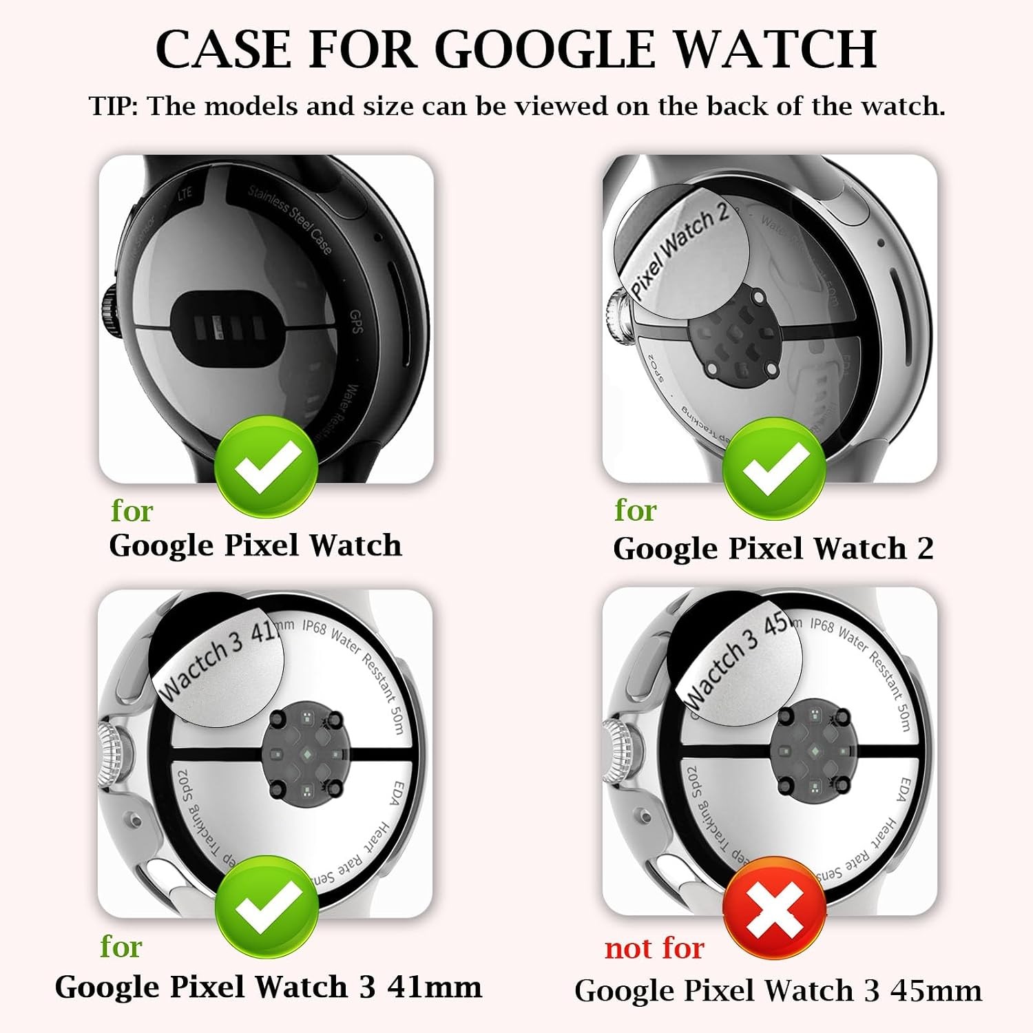 10-Pack Screen Protector TPU Watch Cases for Google Pixel Watch 41mm, Scratch-Re