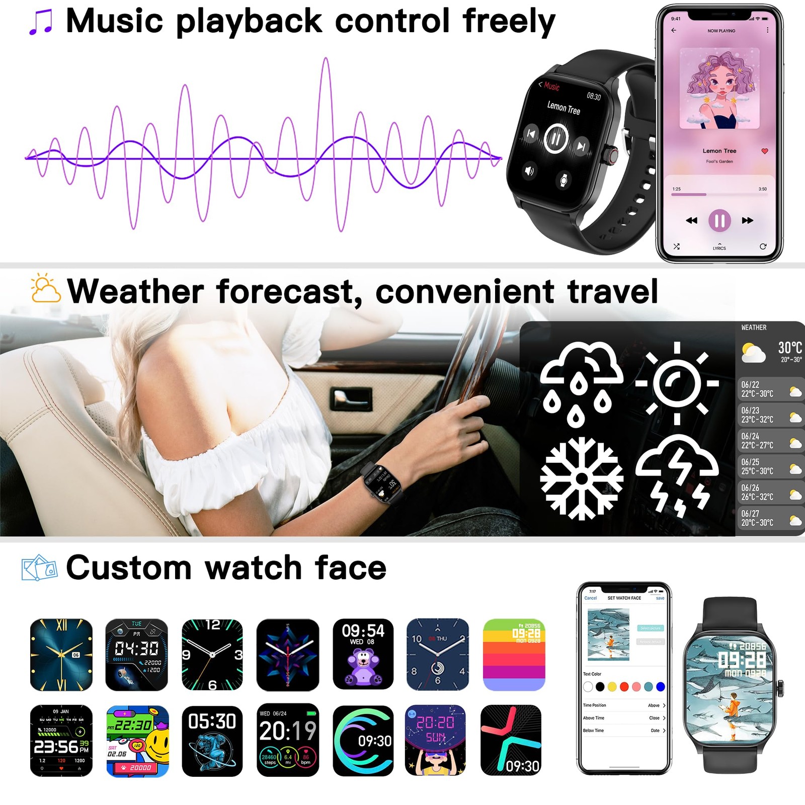 Smart Watch (Answer/Make Call), 2.01″ Smartwatch for Android Phones and iPhone