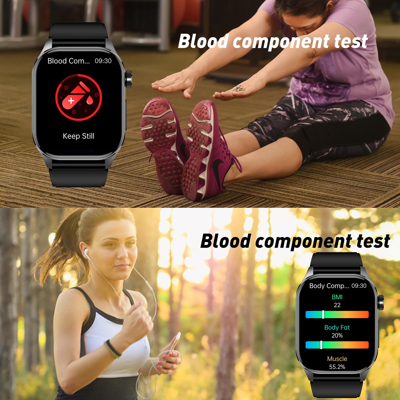 for Men Women, 2.04″ AMOLED Color Screen, 24/7 Heart Rate, , , Sleep and Moni…