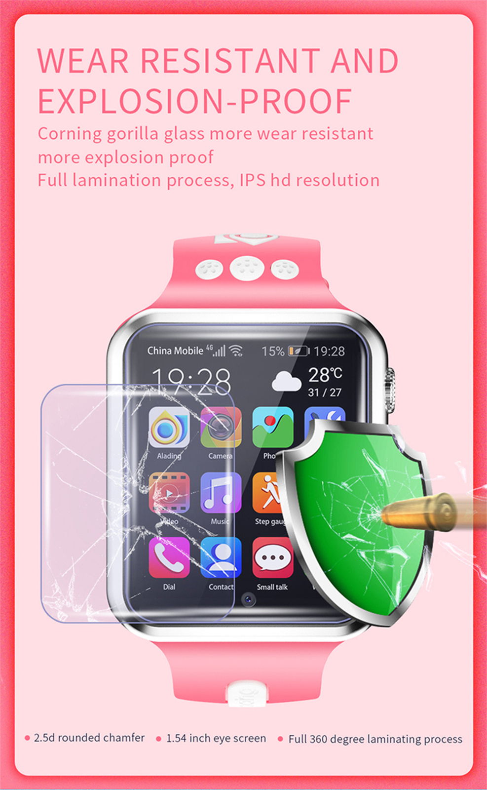 Student Children 4G Smartwatch Dual Camera Android Video Call Smart Watch Phone