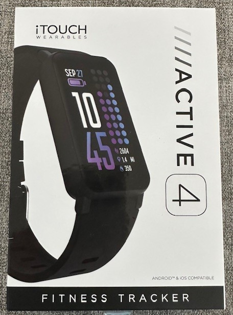 iTouch Wearables Active 4 Unisex Black Watch/Fitness Tracker TC4S01-G02