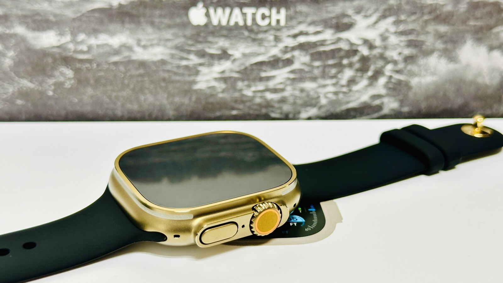 Apple Watch ULTRA 3 49mm BRONZE Anodized Titanium Black Sport B Gold Plated Pin