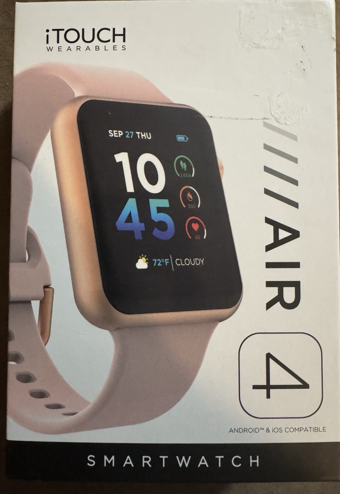 iTouch Air 4 Smartwatch Rose Gold Fitness Track Heart Rate 100+ Sports Bluetooth