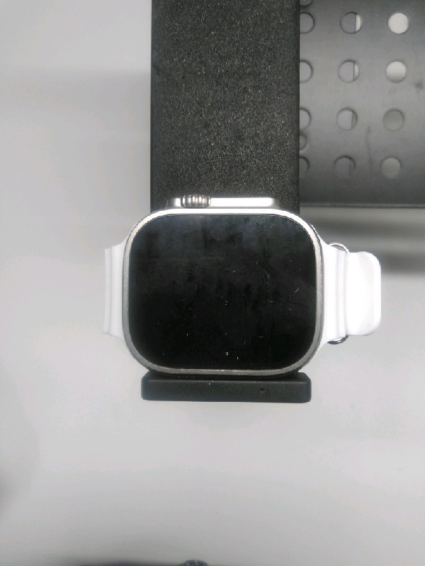 Apple Watch Ultra Smartwatch Titanium Case 49mm with White Ocean Band One Size