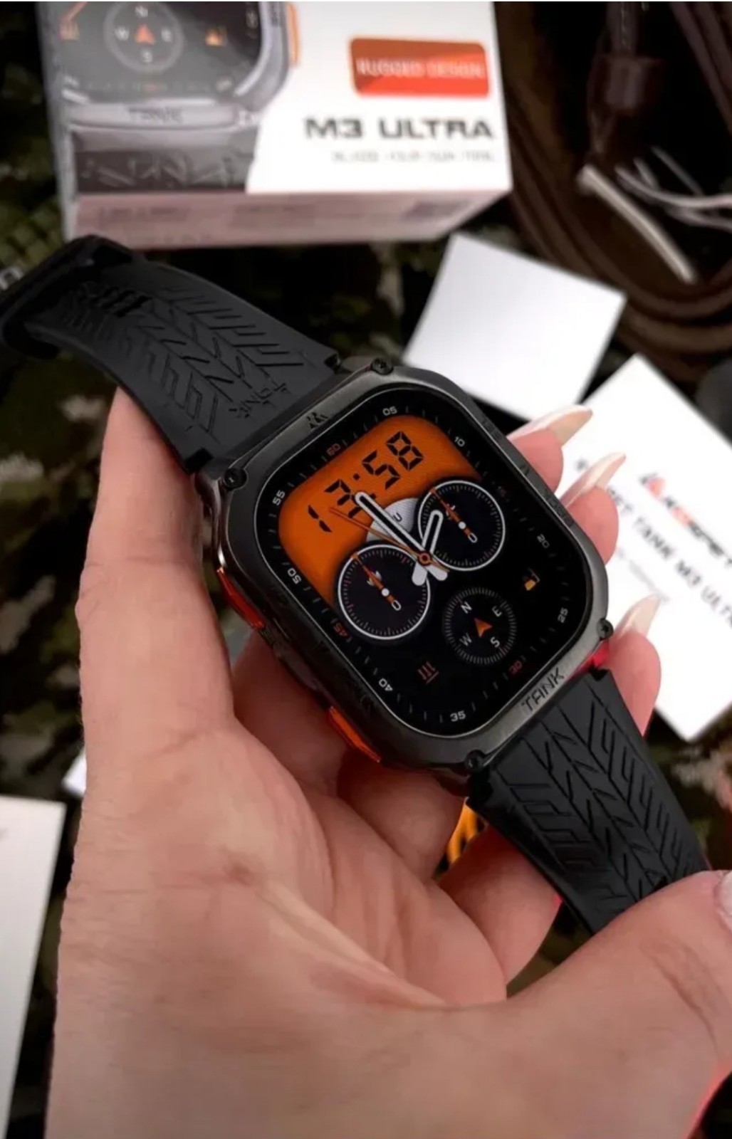 Kospet Tank M3 Ultra Black Rugged Waterproof Military Sport