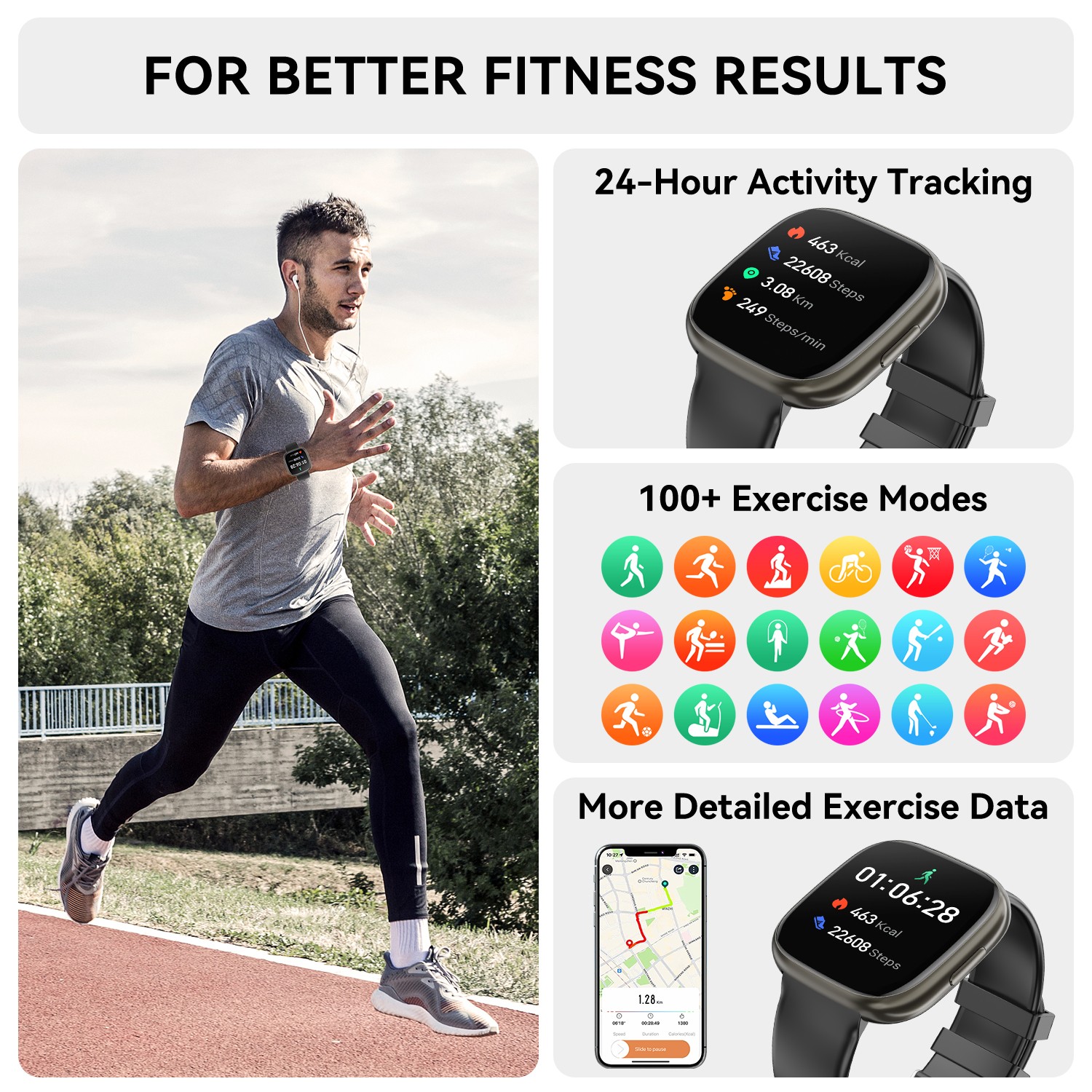 New Smart Watch for Women Men for Android iOS Fitness Tracker with Sleep Tracker