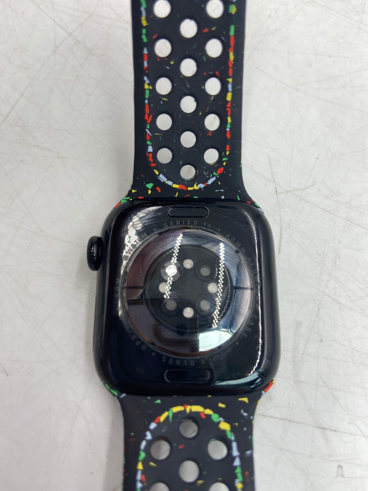 GPS Only Apple Watch Series 11 42MM Jet Black Aluminum Volt Splash Nike Sport Ba