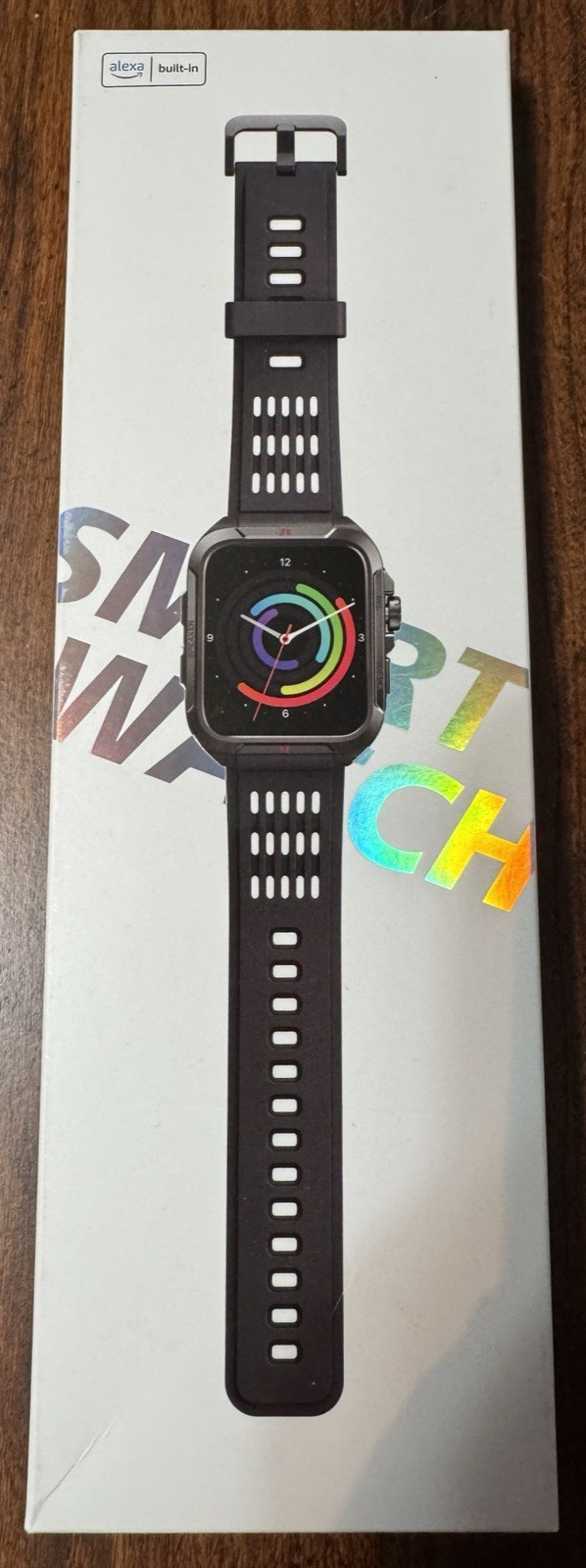 KeepOnFit Smart Watch Alexa Built-In 1.8″ Fitness Tracker HR SpO2 IP68 Black New