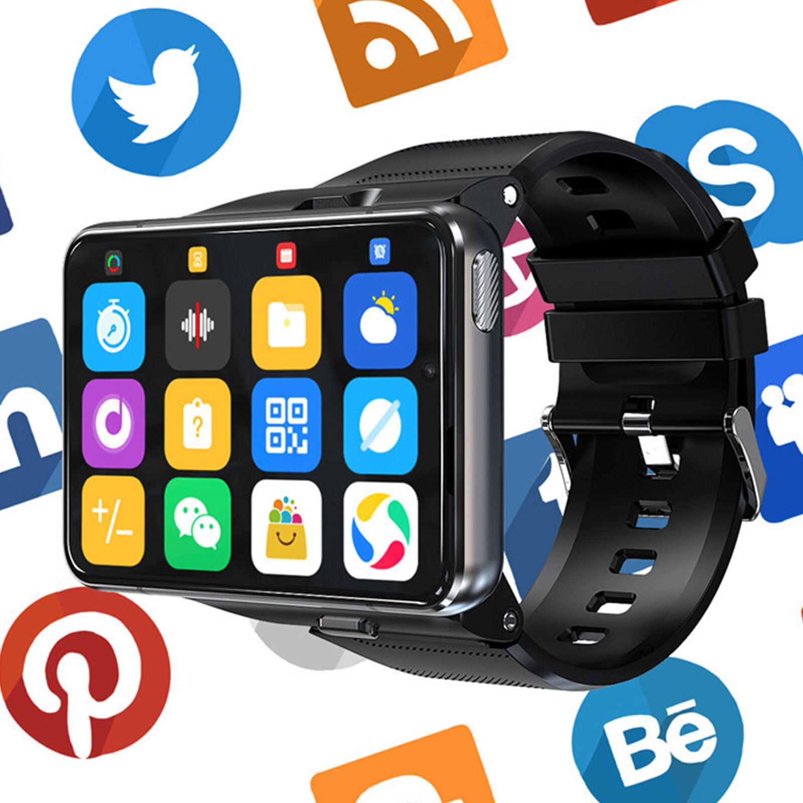 2.88in Larger Screen 4G Smart Watch Android 9.0 Dual Camera WIFI GPS 4+64GB USA