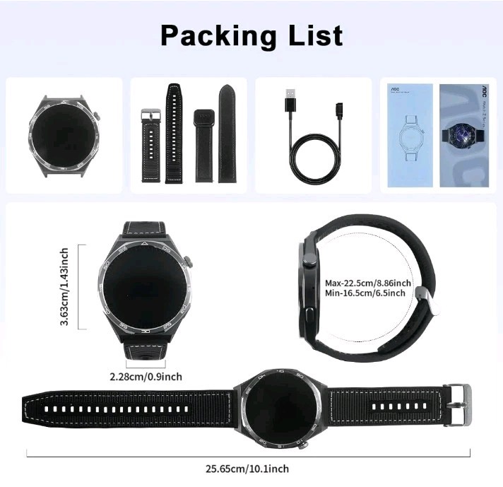 New! HIGH QUALITY AOC Z15 Fitness Sports SMARTWatch 1.43 AMOLED AI Submerge H20