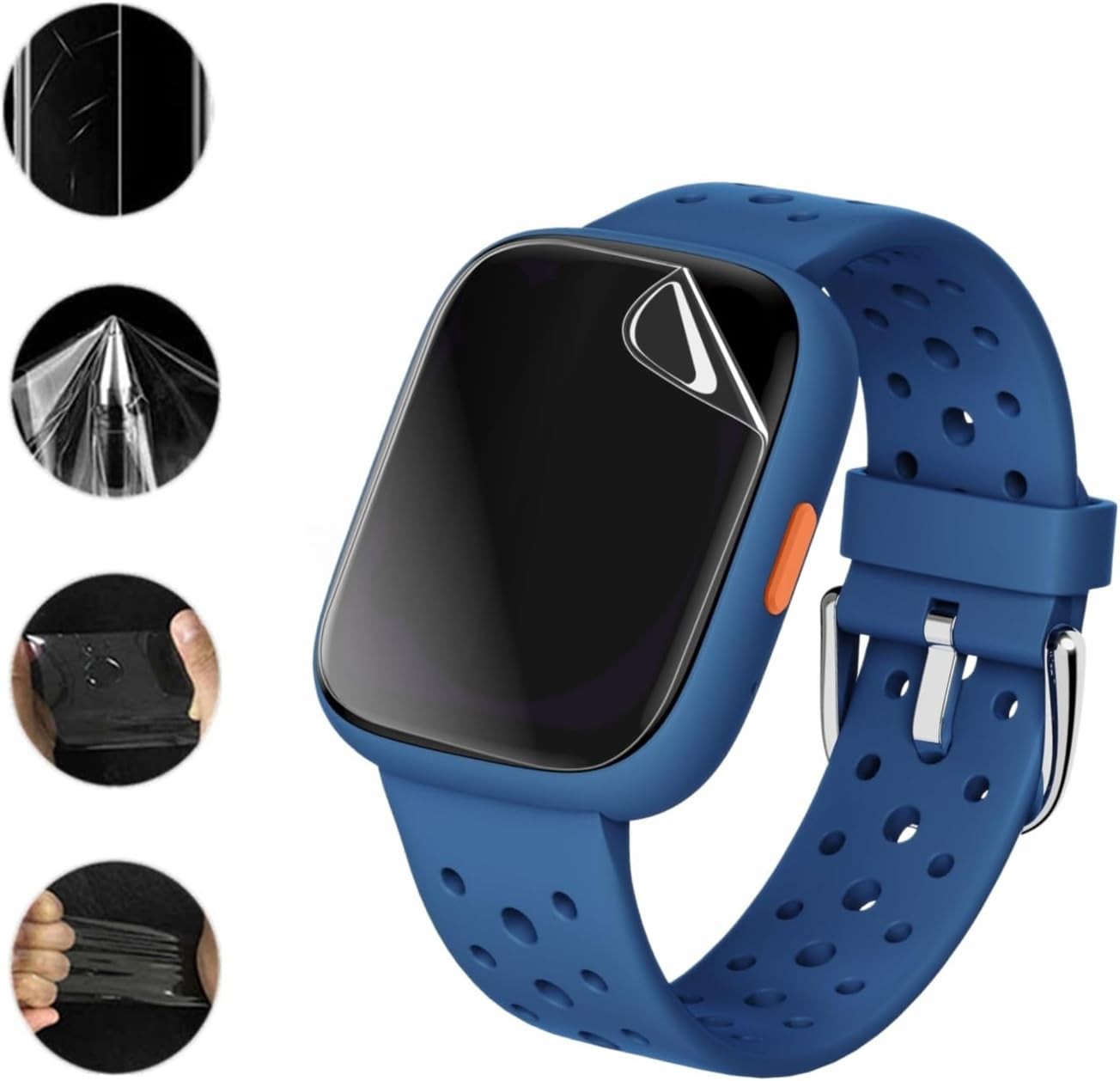 6-Pack Clear TPU Screen Protector for BIGGERFIVE BRAVE 2 1.8″ Fitness Watch