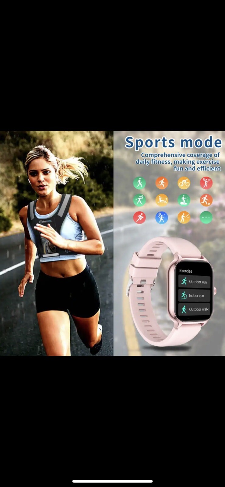 Smart Watch, Wireless Calling/Dial, Multi Sport Mode, Fitness Monitoring