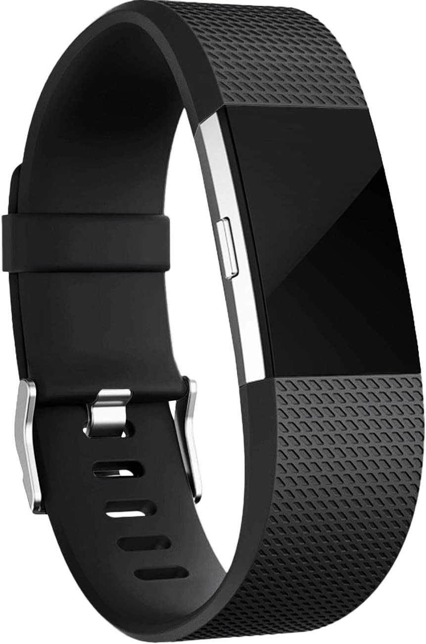 Large Replacement Bands 3-Pack for Fitbit Charge 2 in Gray/Blue/Black Colors