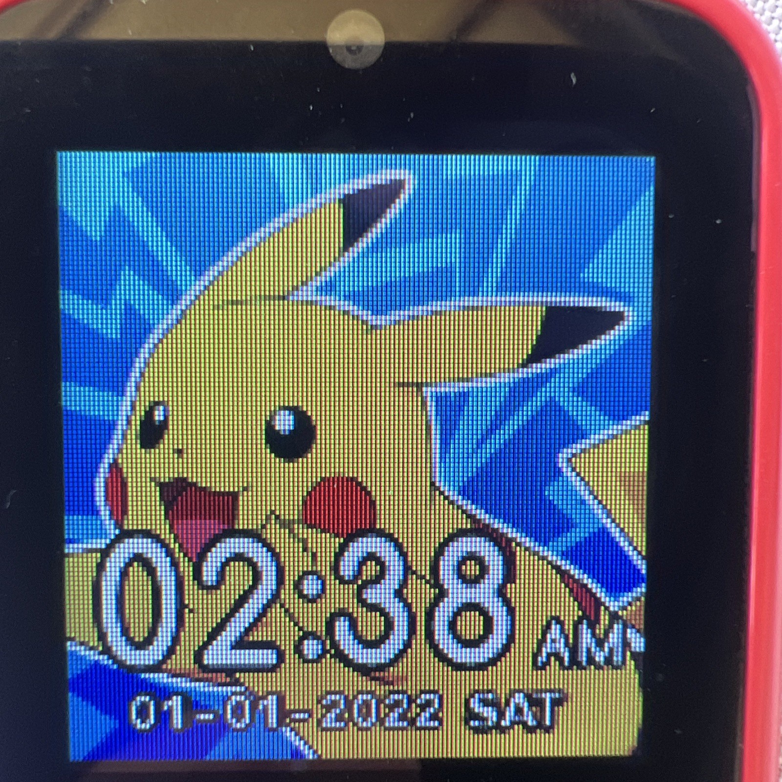 Accutime Pokémon Touchscreen Kids Smart Watch Black And Red.