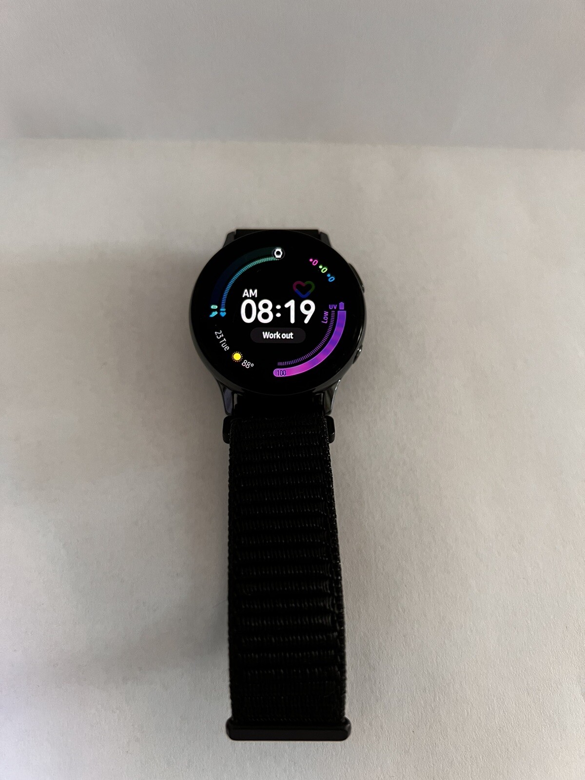 Samsung Galaxy Watch Active 2 SM-R835 40mm Stainless Steel Case with Black…