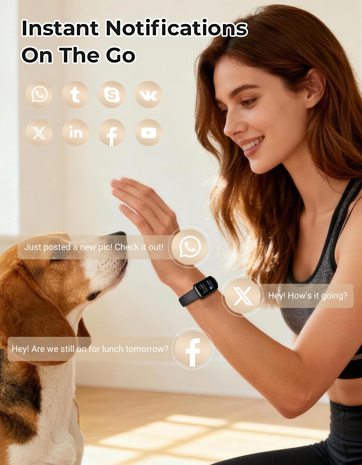 Fitness Tracker with 24/7 Heart Rate Monitor, Sleep Tracker – 3 ATM Waterproo…