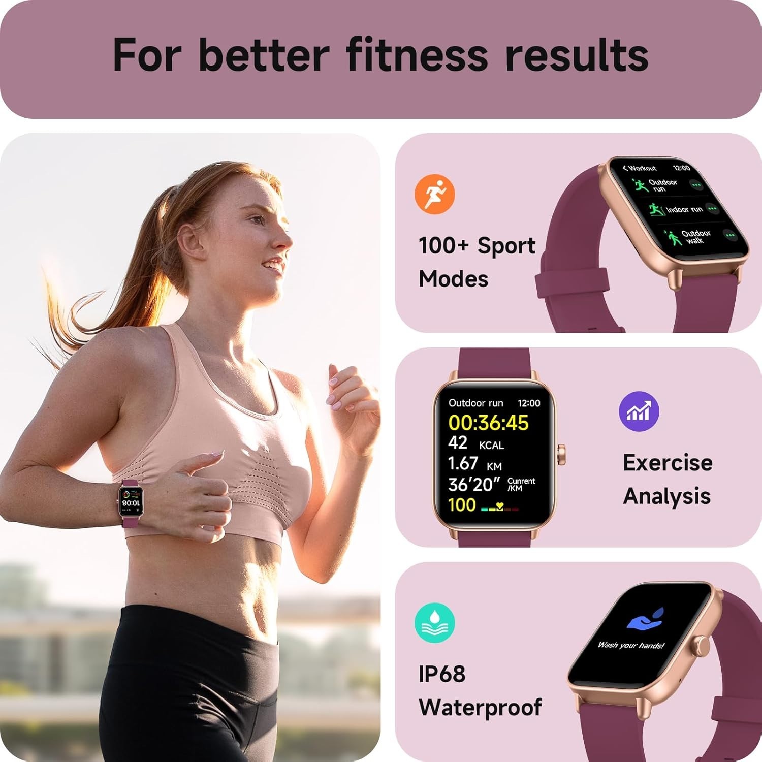 Smart Watches for Women Answer/Make Calls, AI Alexa Built-in, 1.8″ Touch Scre…