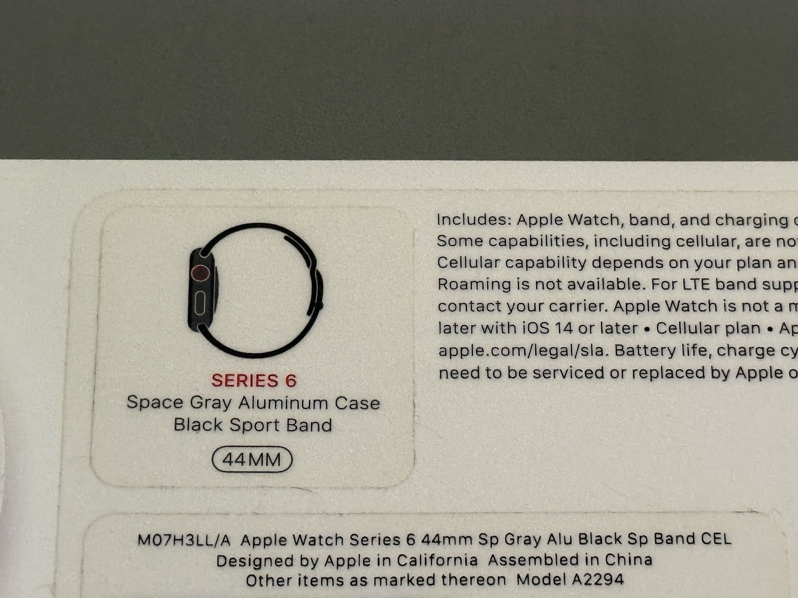 Apple Watch Series 6 44mm Space Gray Cellular + GPS With Assorted Bands