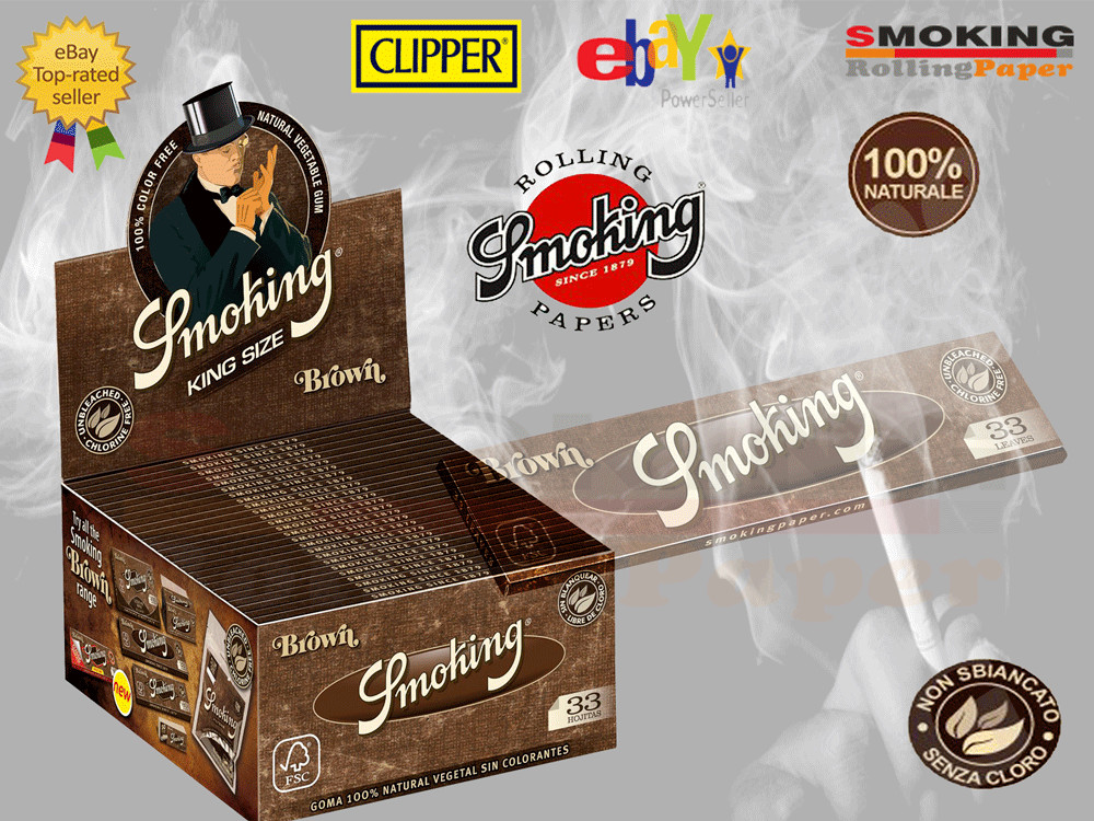 Cartine Smoking ® Marrone Lunghe King Size Brown 50 LIBRETTI