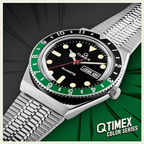 Timex Q Black x Green TW2U60900 Genuine
