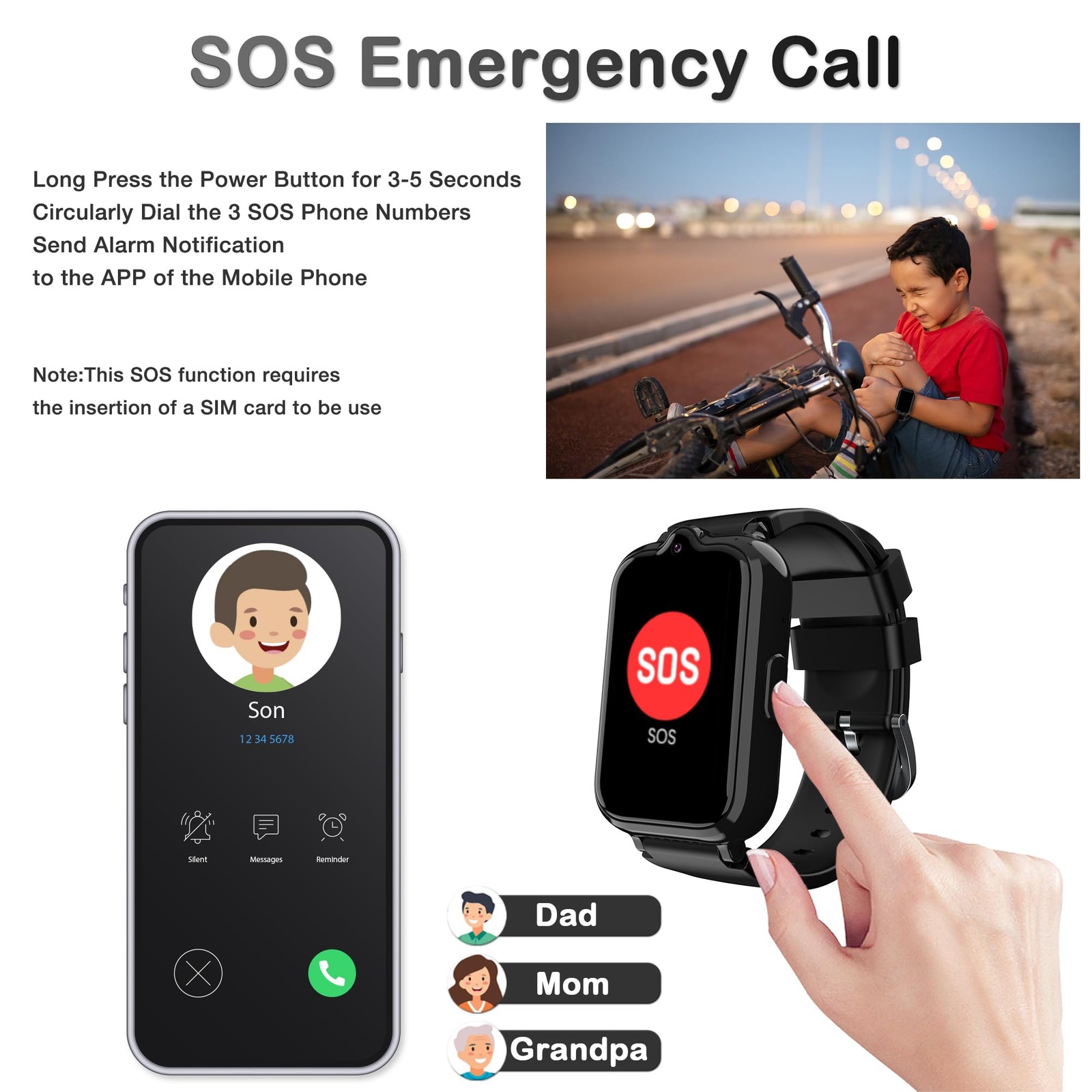 Toloso Kids Watch with GPS Tracker & Video Calling, Kid Smart Watch Boys with